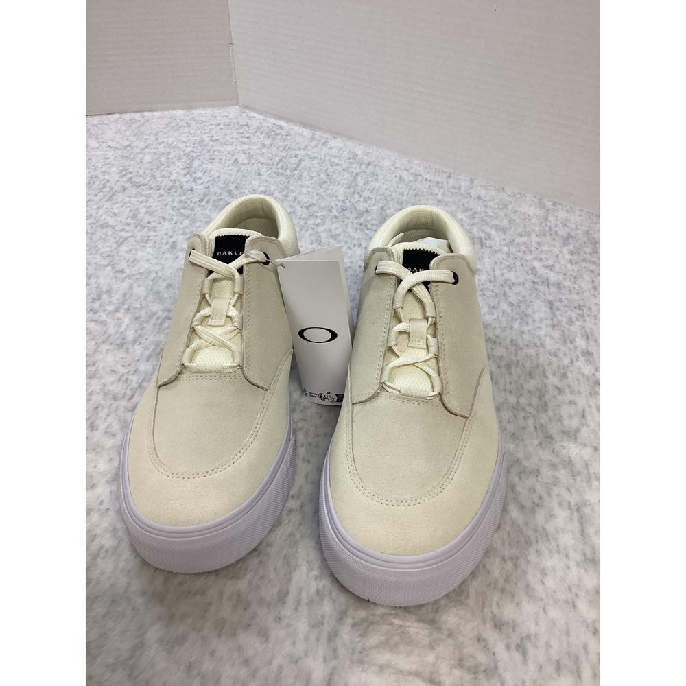 Oakley Banks Low Mens Arctic White Suede Skate Sneakers FOF100540 Size 9.5 NEW